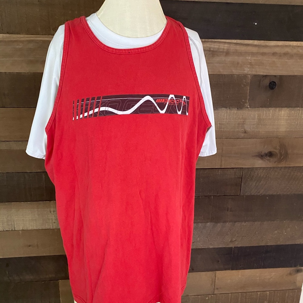 Vintage gecko hawaii  red tank top‎ men’s large